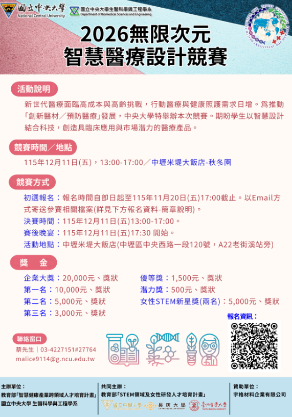 2026無限次元智慧醫療設計競賽